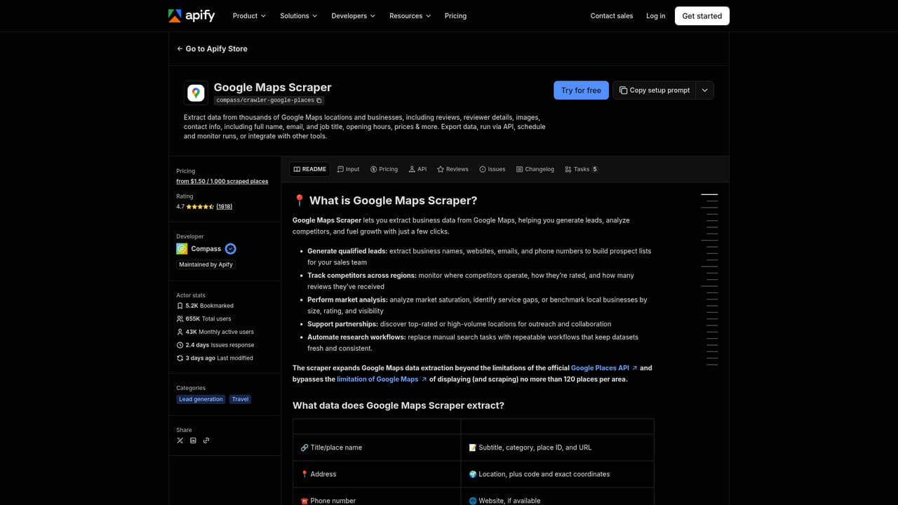 Apify — Compare candidate Actors