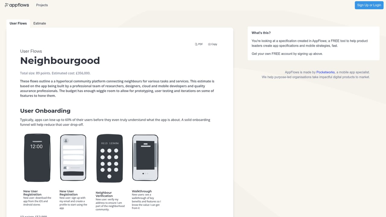 AppFlows — See what a finished spec looks like