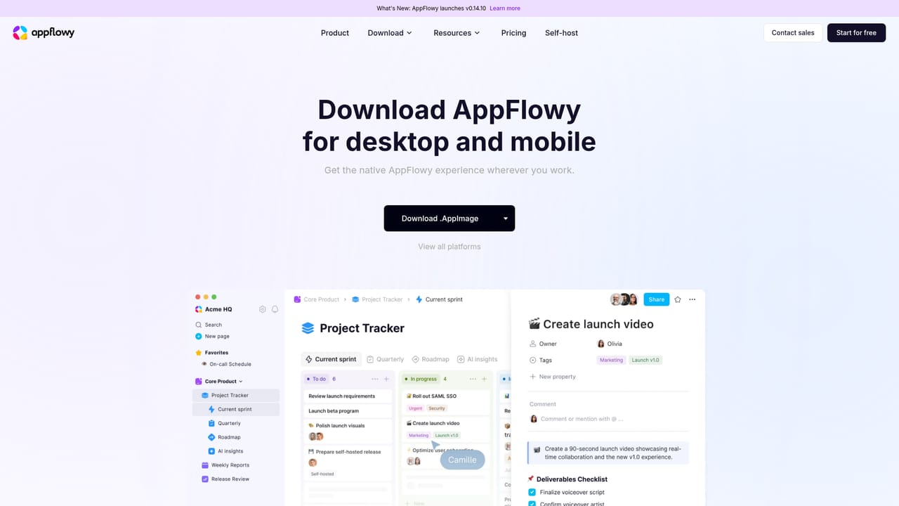 AppFlowy — Install the desktop or mobile app