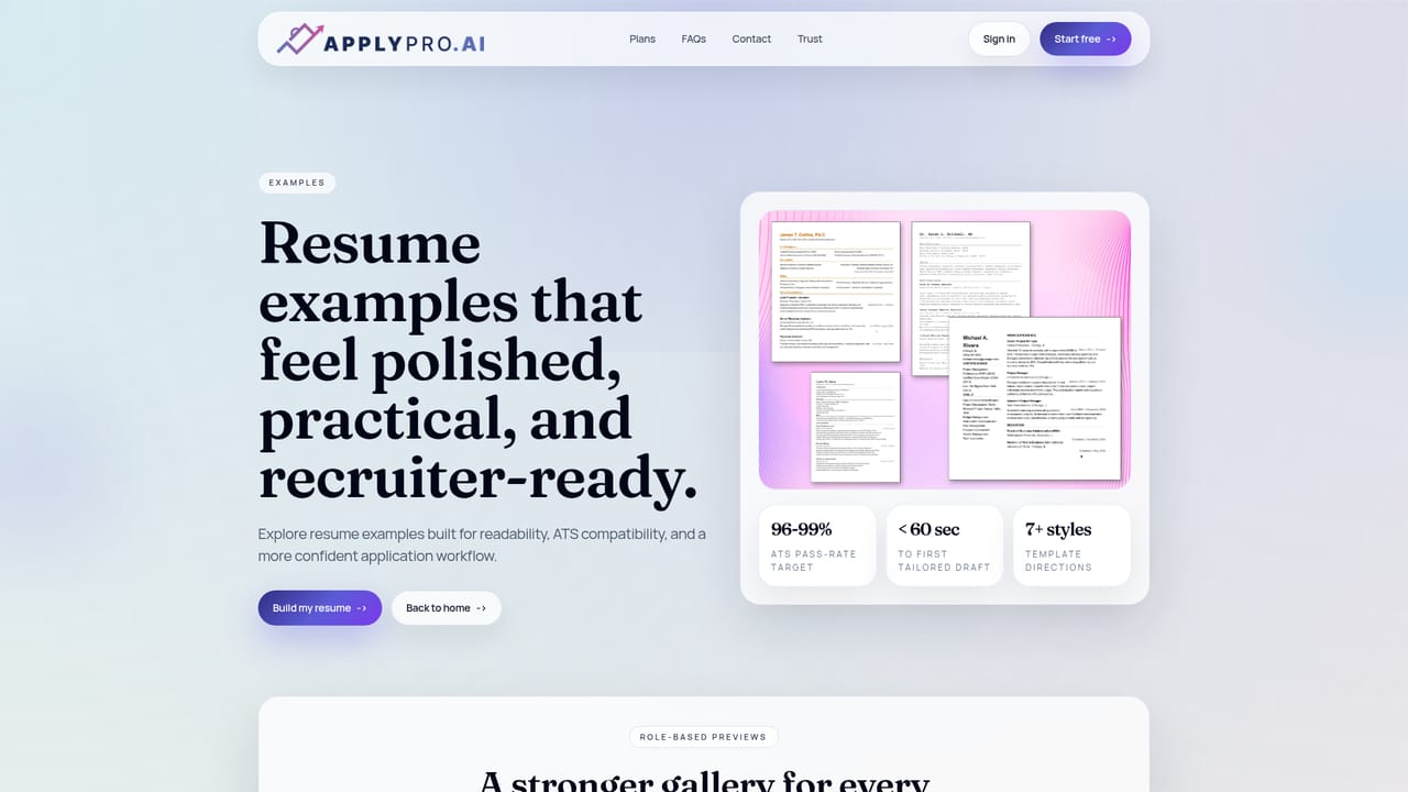 ApplyPro — Compare against the examples
