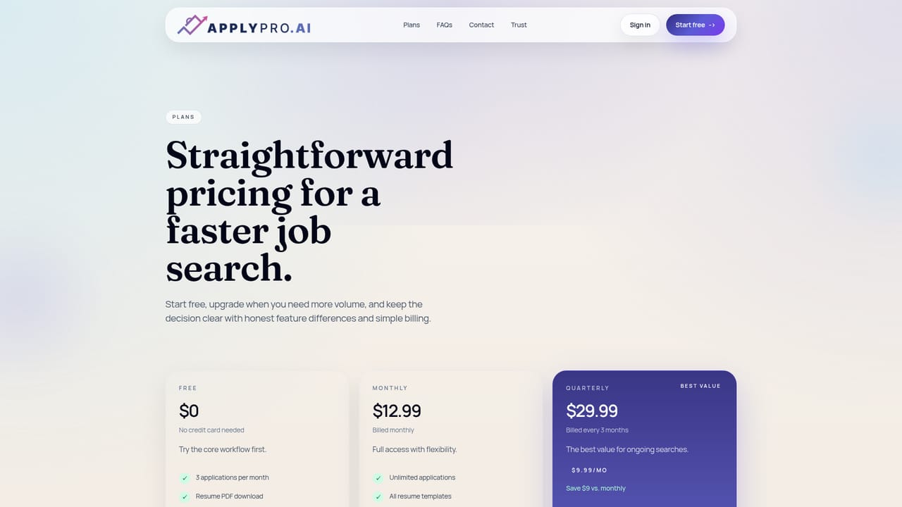 ApplyPro — Export and apply
