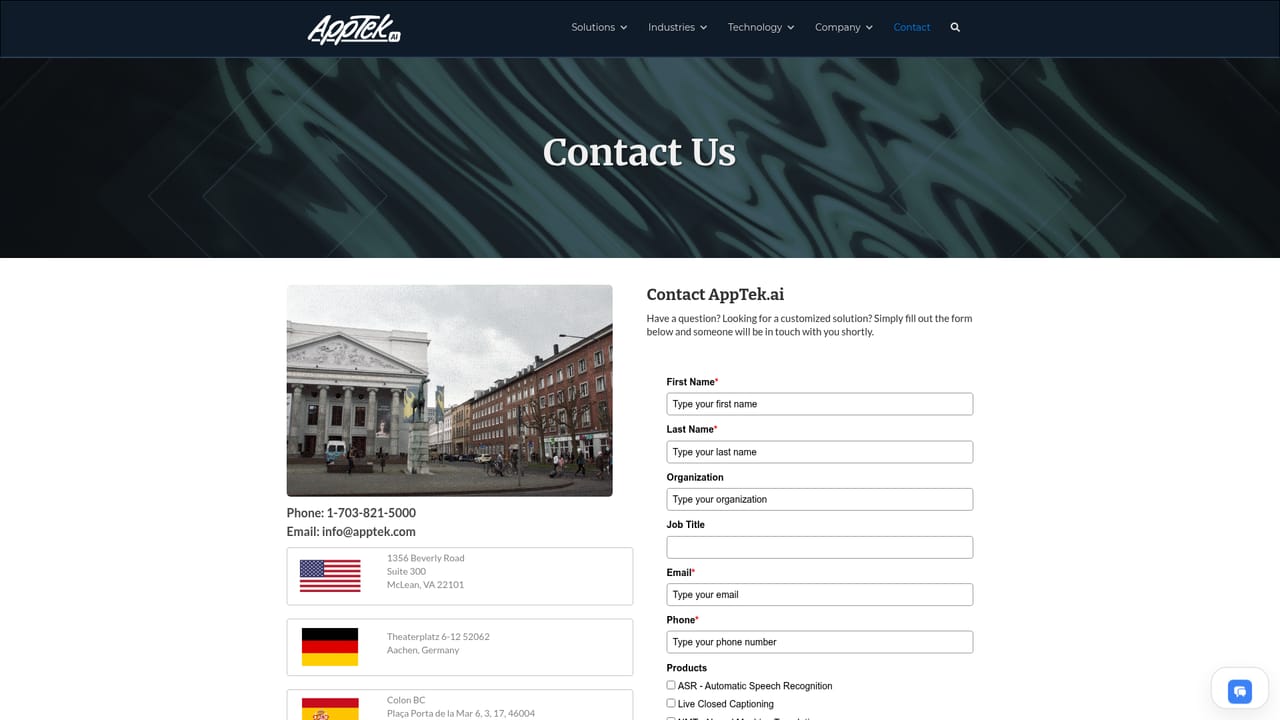 Apptek — Talk to the team about terms