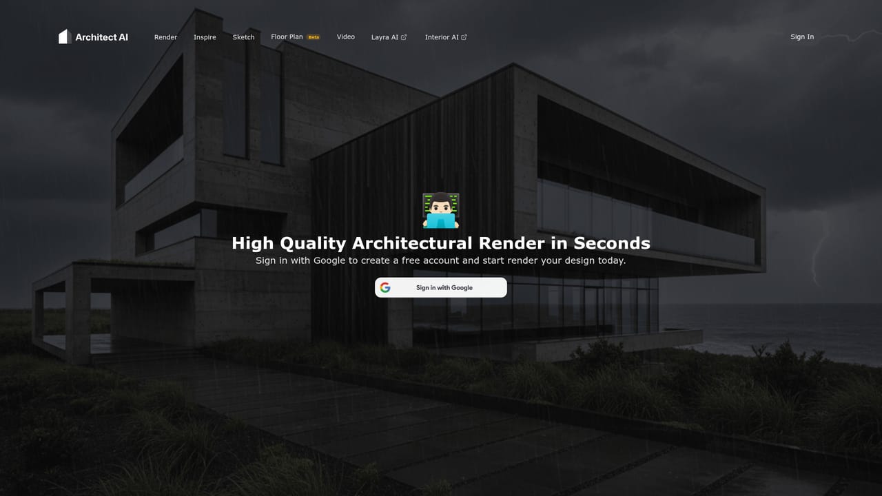 Architect AI — Open the render workspace