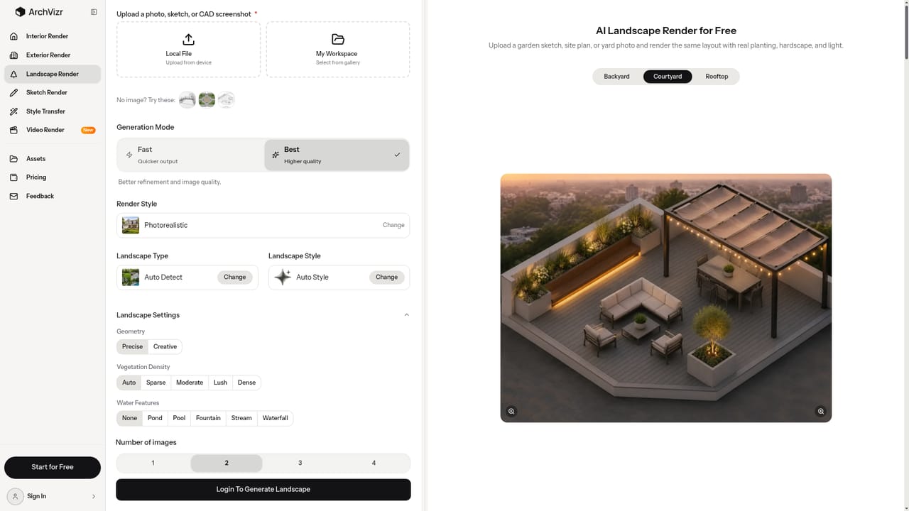 ArchVizr — Add interiors and site context