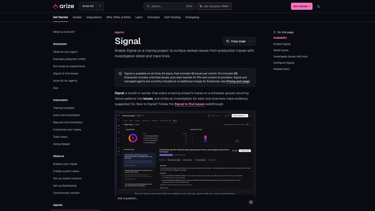 Arize AX — Turn on Signal