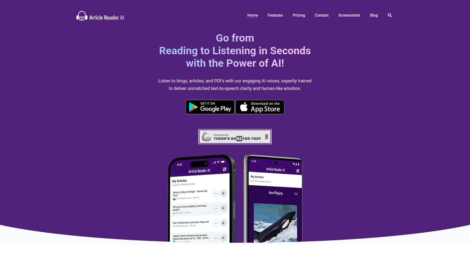 Article Reader AI — Install the app on iOS or Android