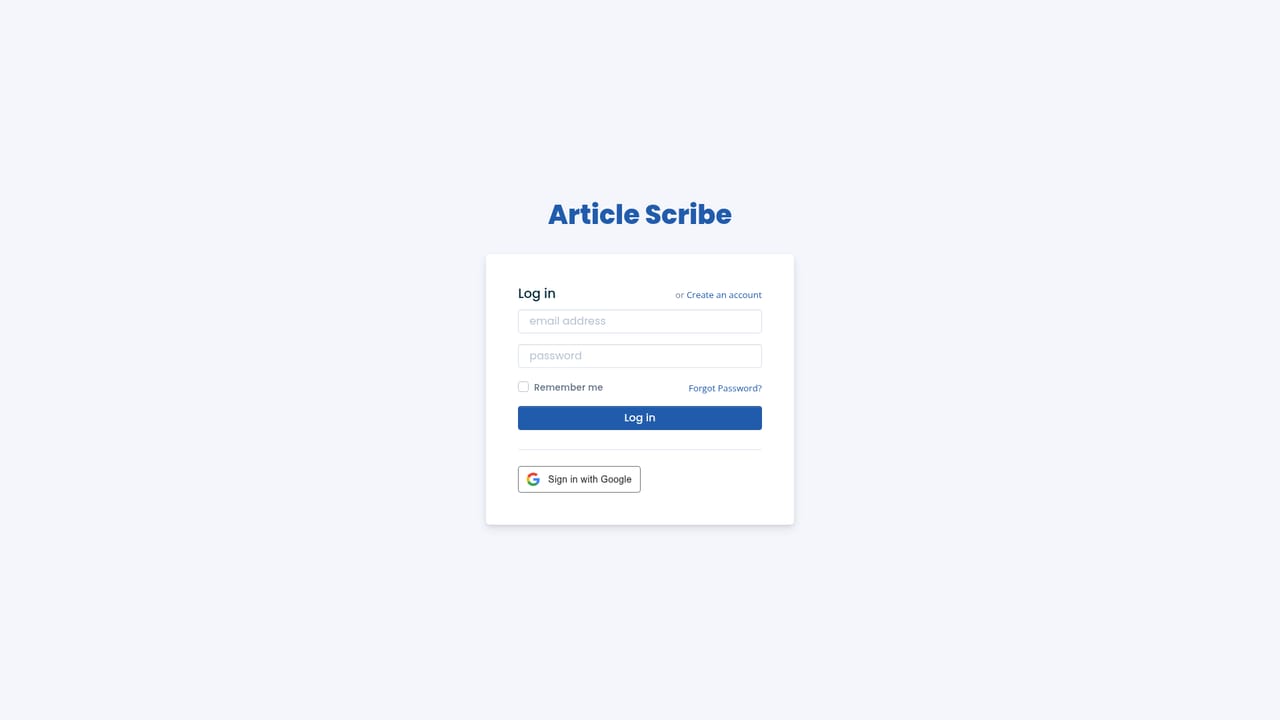Article Scribe — Create an account and pick a plan