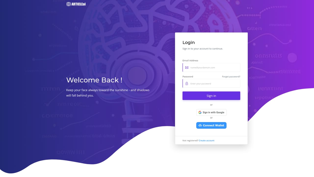 Articleai — Open the article generator