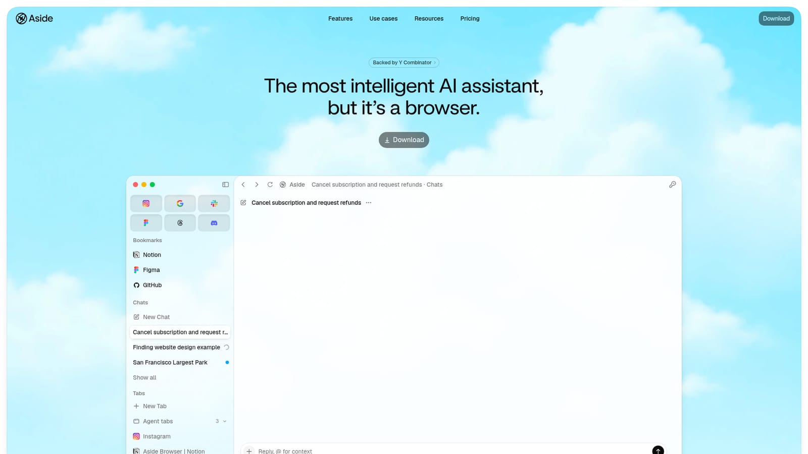 Aside — Download and install Aside