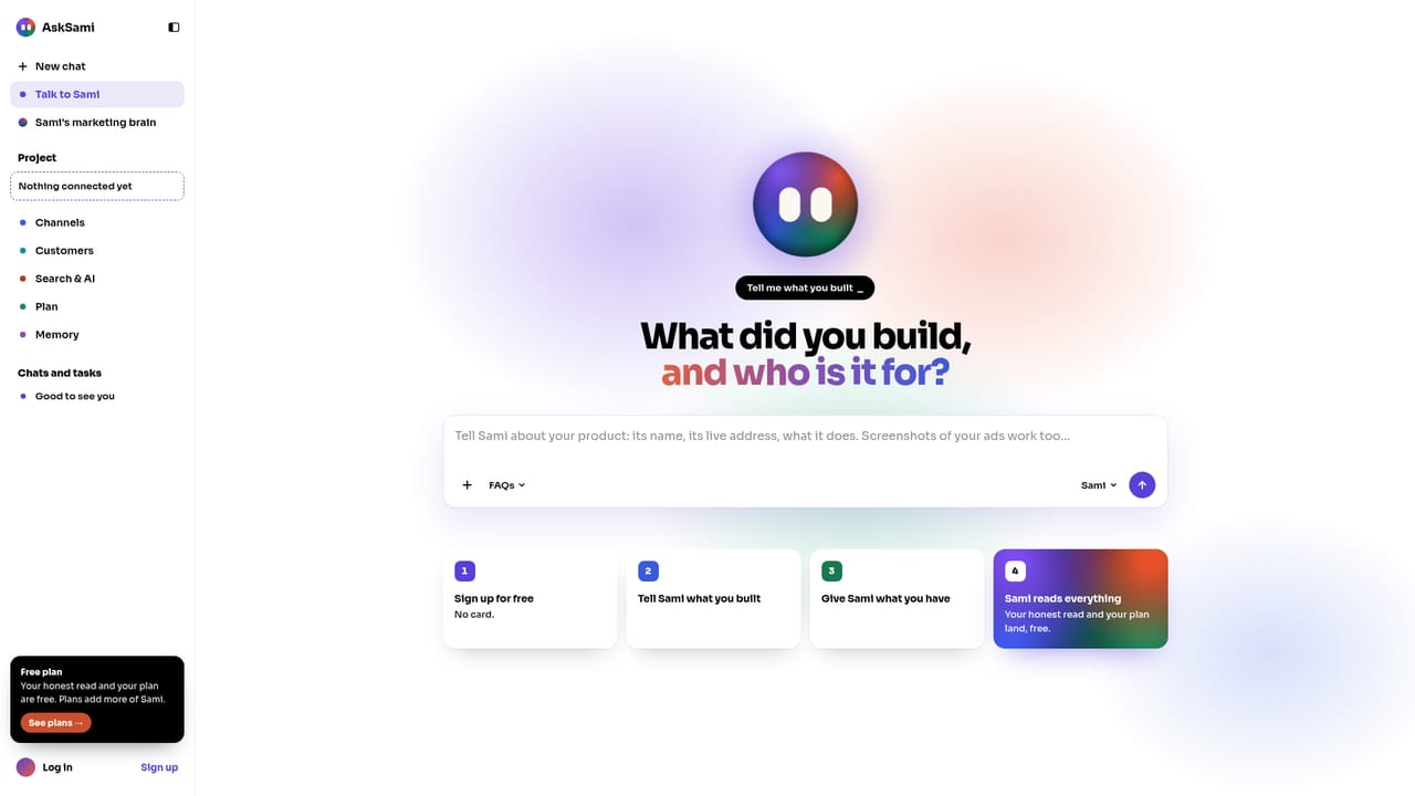 AskSami — Describe what you built