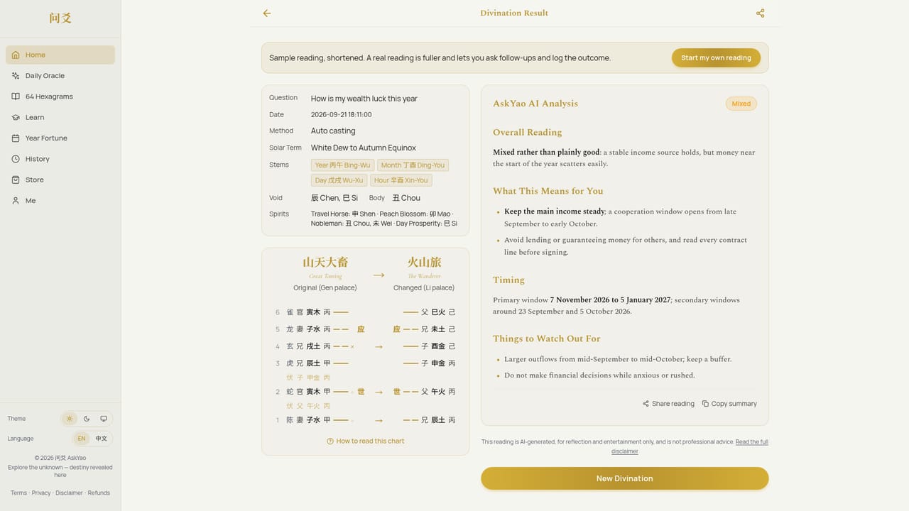 AskYao — Review the AI reading