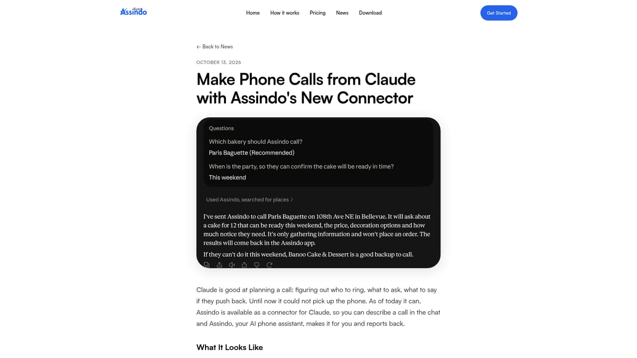 Assindo iOS — Connect Assindo to Claude