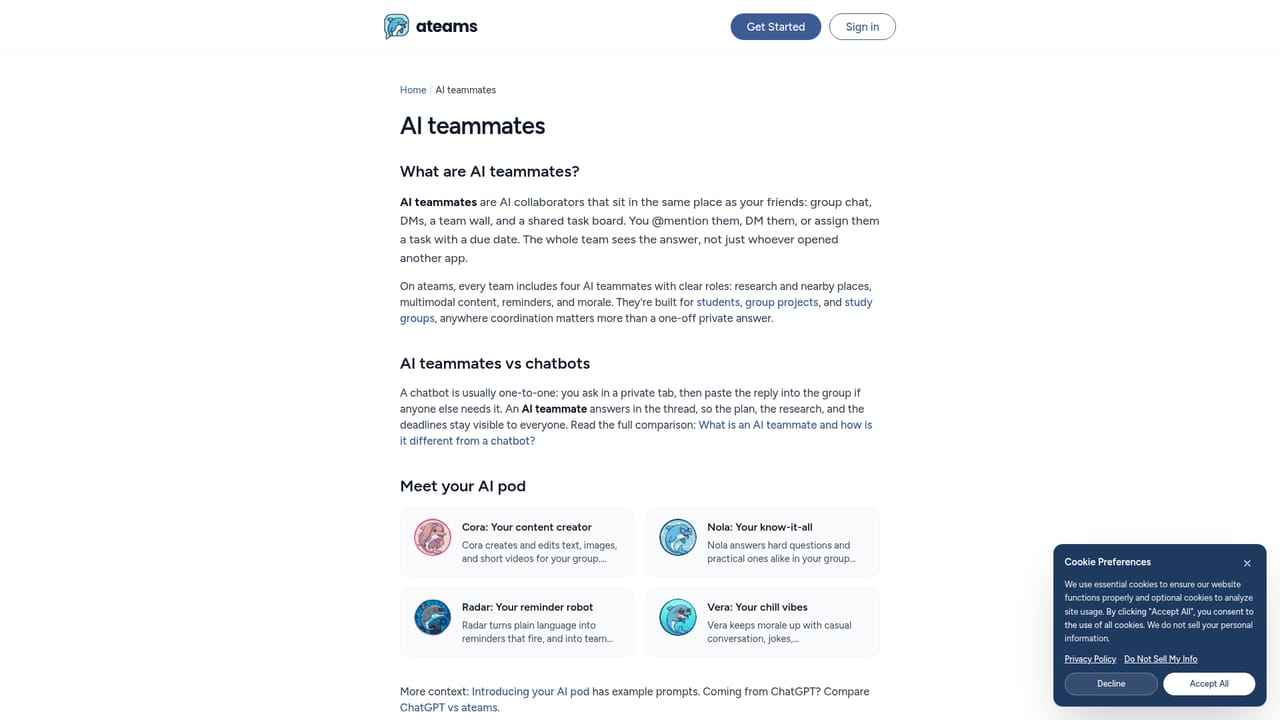 ateams — Meet the AI teammates