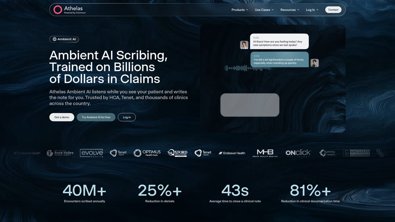 Athelas — Map the ambient documentation workflow