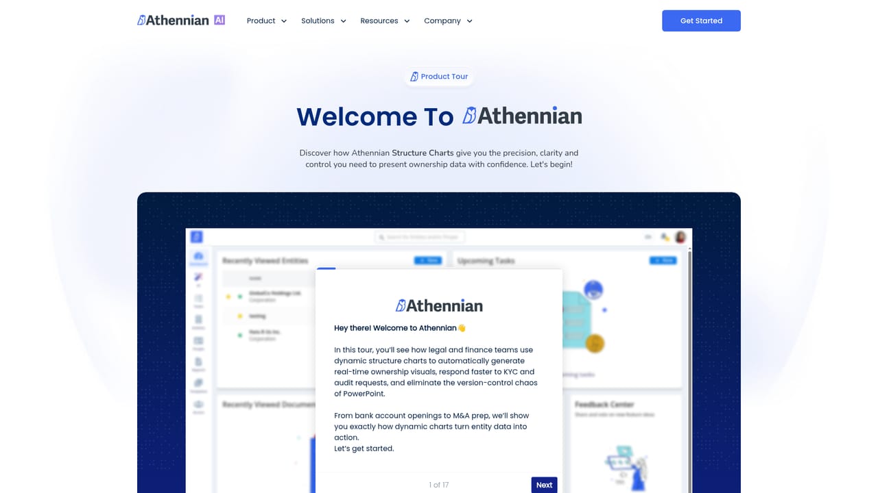 Athennian AI — Review the product tours for context