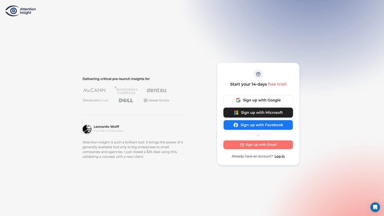 Attention Insight Heatmaps — Start a free analysis