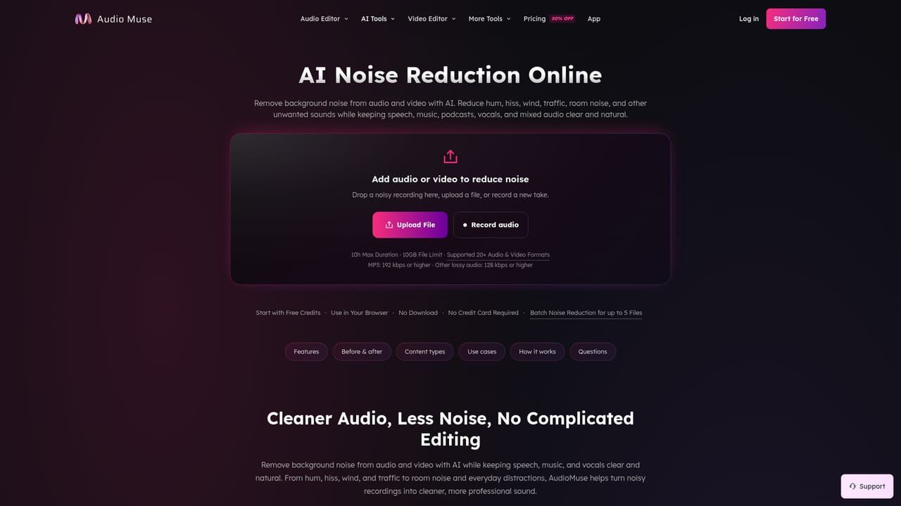 Audio Muse — Clean up and shape the sound