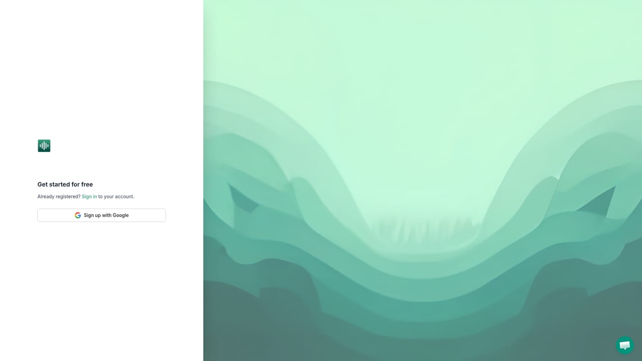 AudioWaveAI — Create a free account