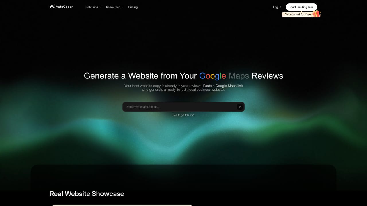 Autocoder.cc — Or generate from a Google Maps link