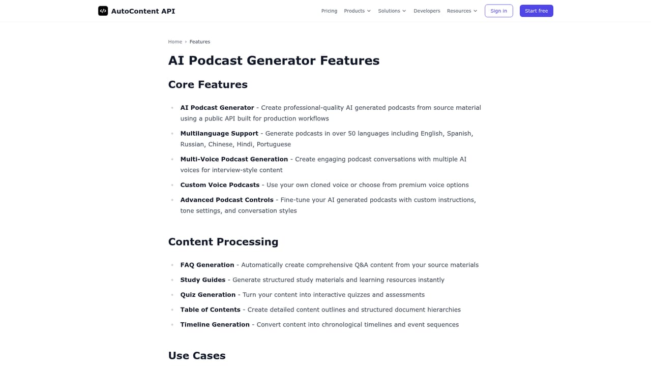 AutoContent API — Choose a starting source