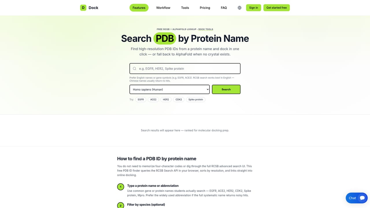 AutoDock Vina — Find your receptor PDB ID