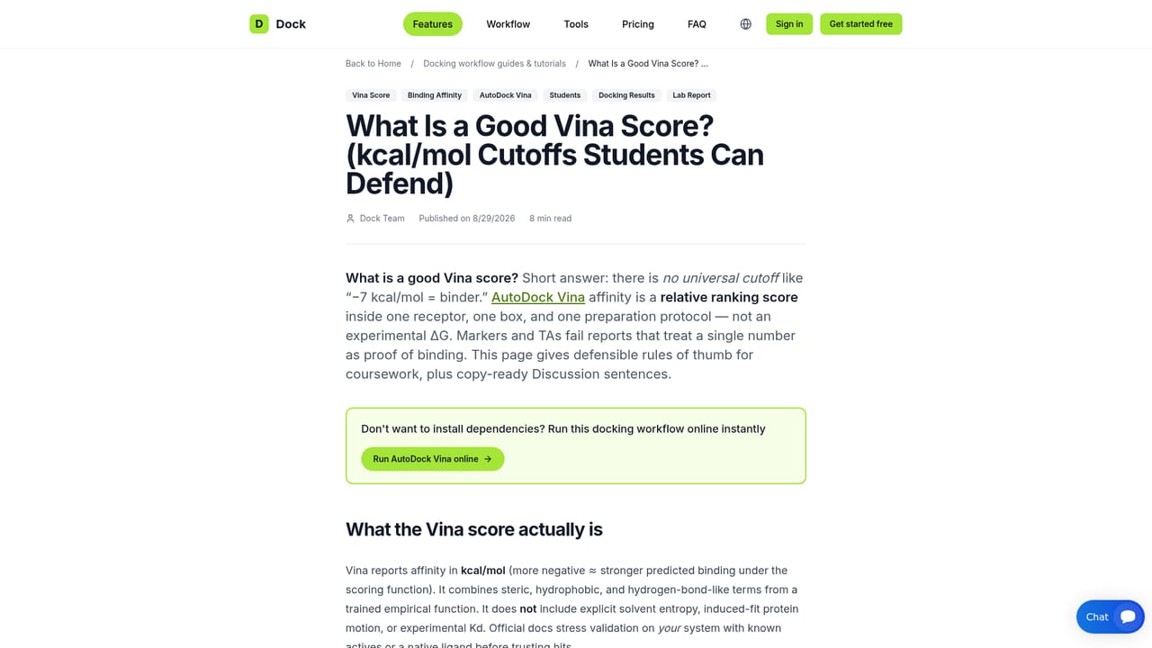 AutoDock Vina — Interpret your scores