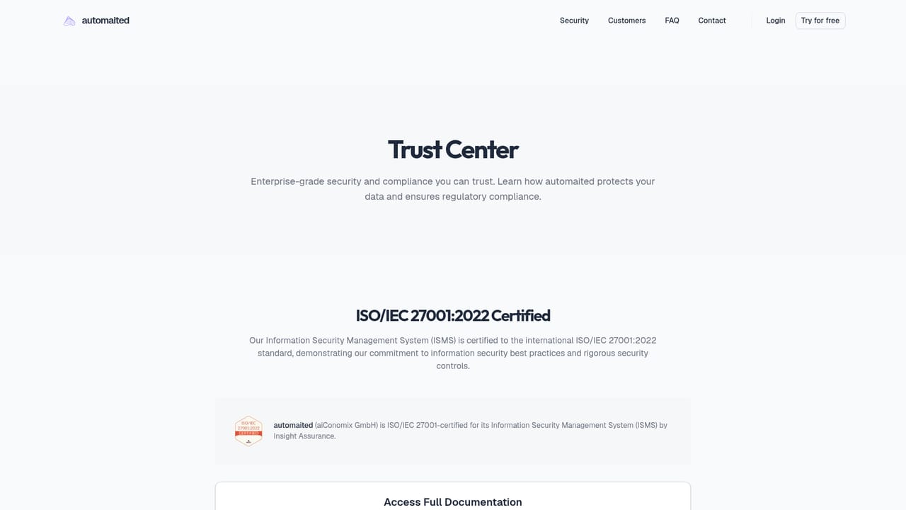 Automaited — Review the security and compliance foundation