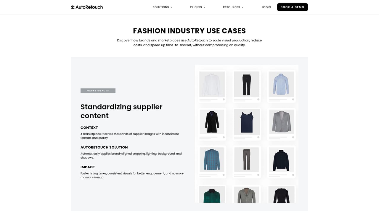 autoRetouch — Map your use case to the platform modules