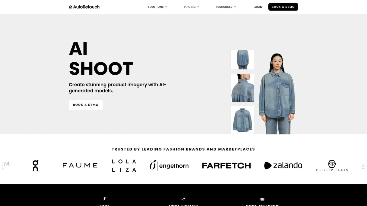autoRetouch — Set up AI Shoot for on-model imagery