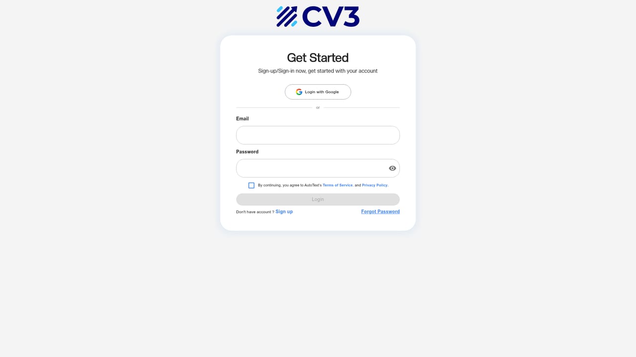 AutoText — Create your account