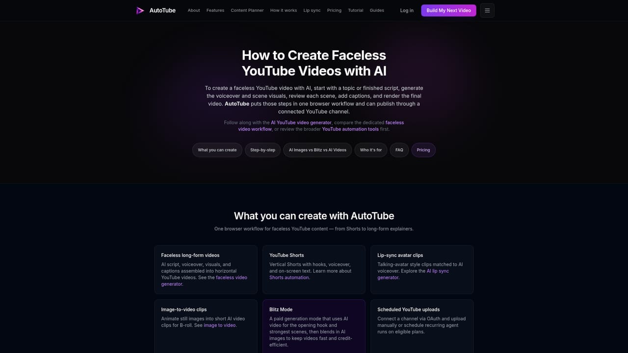 AutoTube — Pick a starting point