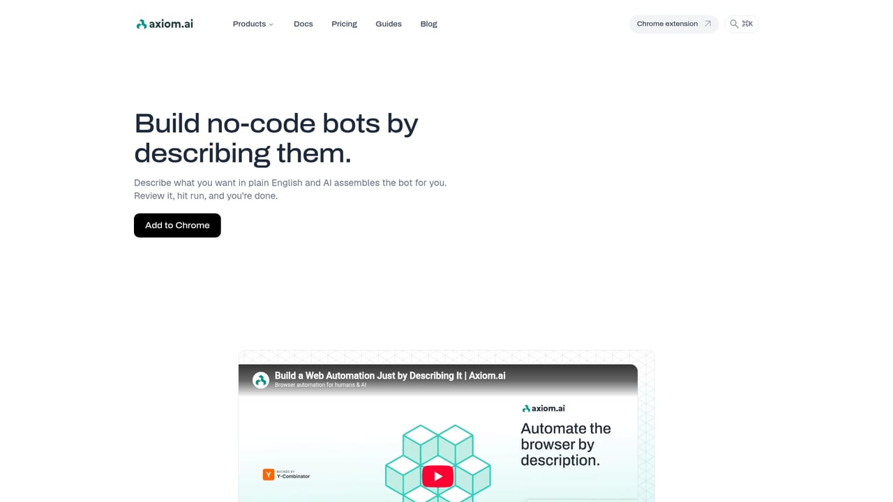 Axiom — Explore the build-by-description guide