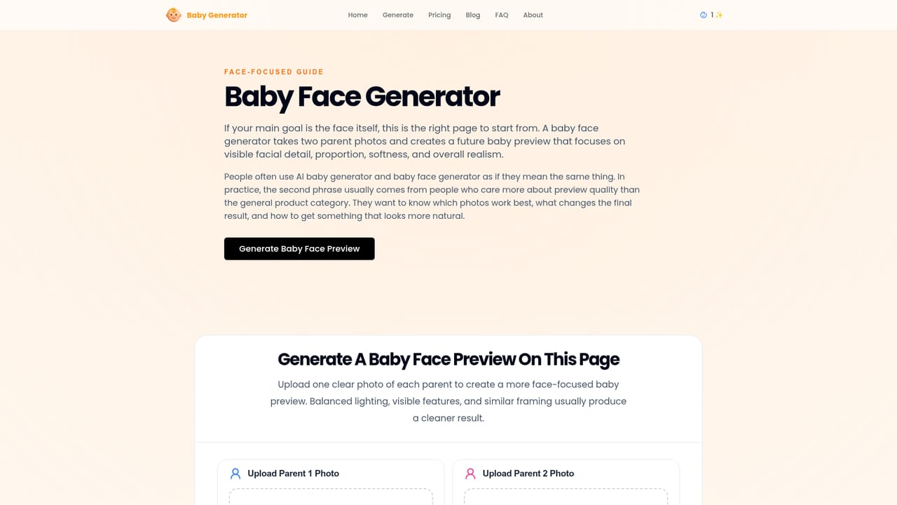 Baby Generator AI — Read the photo quality guide