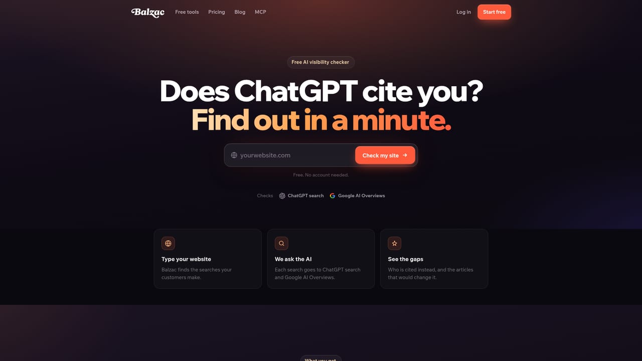 Balzac — Check your AI visibility first