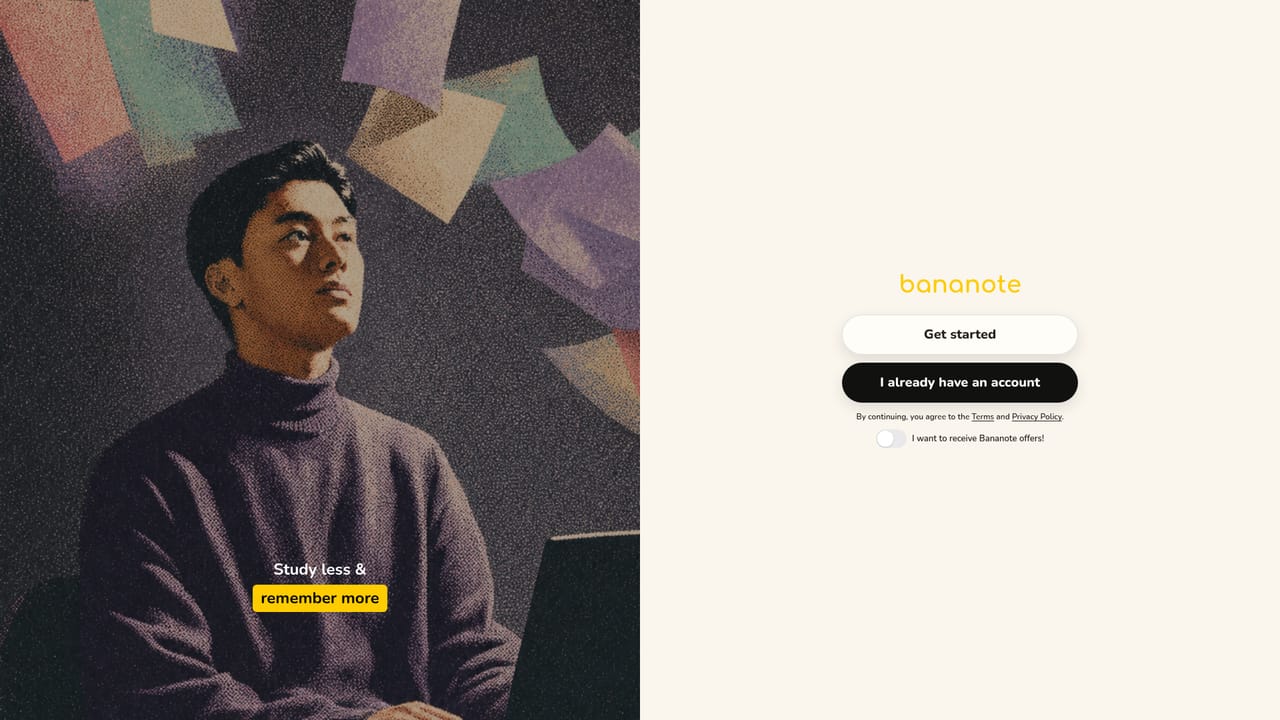 Bananote — Create a free account