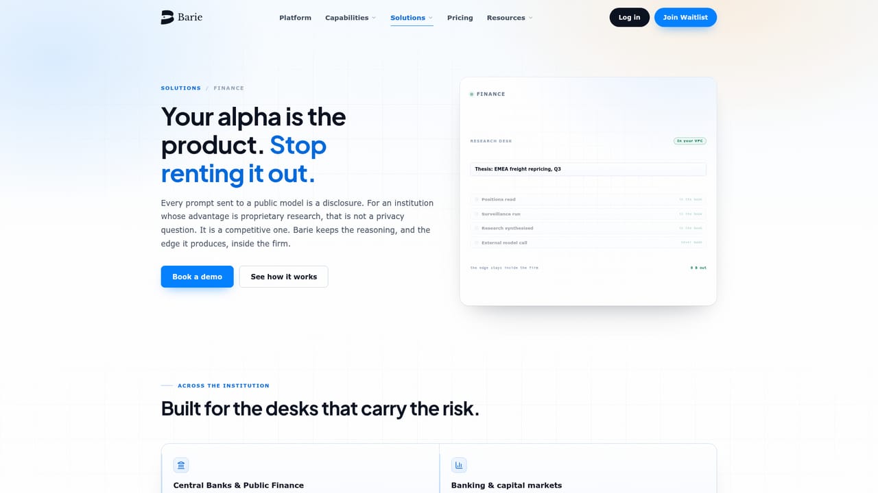 Barie AI — Check the sector example closest to yours