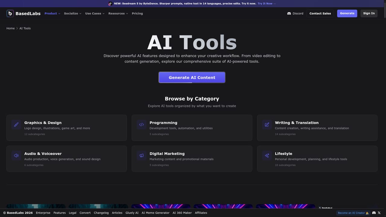 BasedLabs — Choose a model from the library