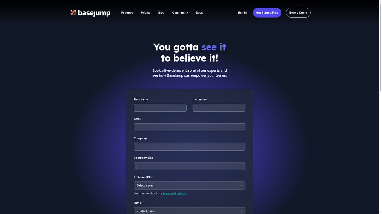Basejump — Book a guided demo