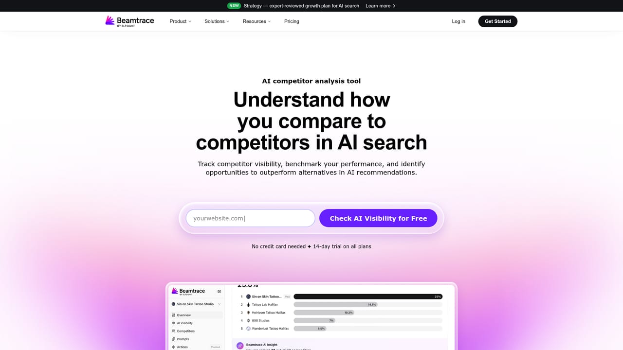 Beamtrace — Compare against the competitors AI names