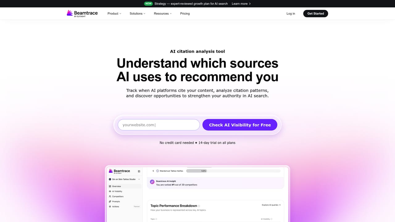 Beamtrace — Check how AI cites sources