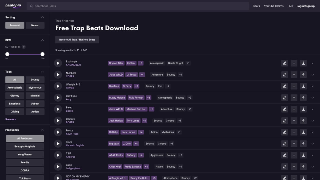 Beatopia — Browse genres to find your sound