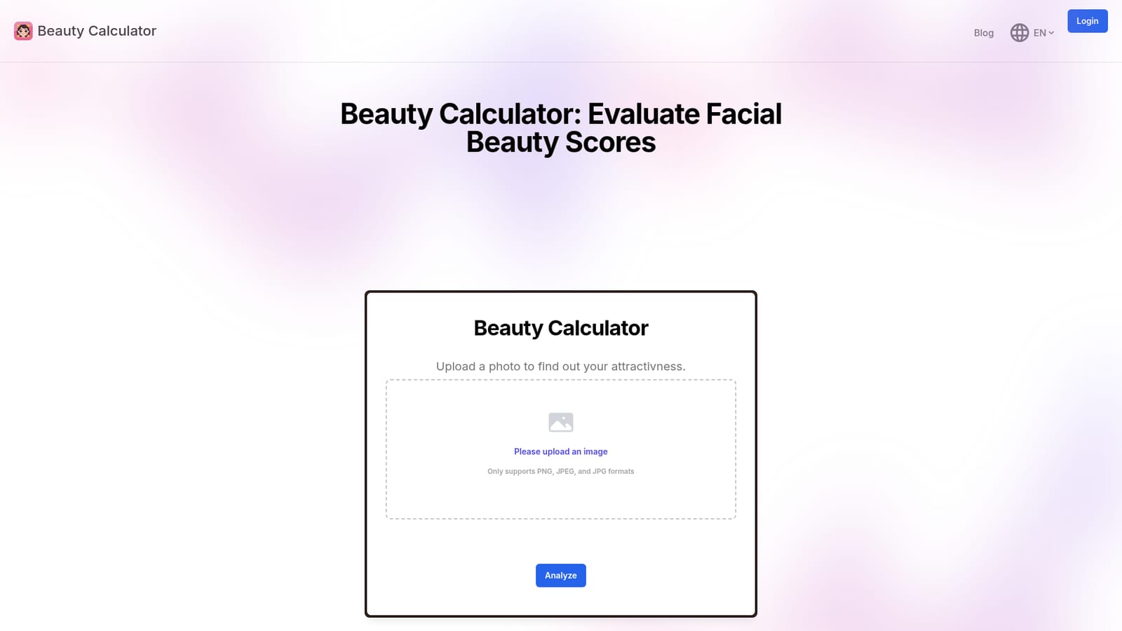 Beauty Calculator — Open the analyzer