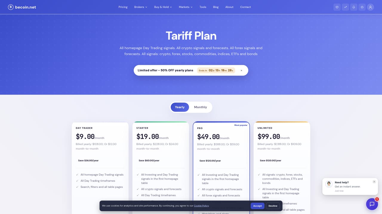 BeCoin — Review plans and broker offers