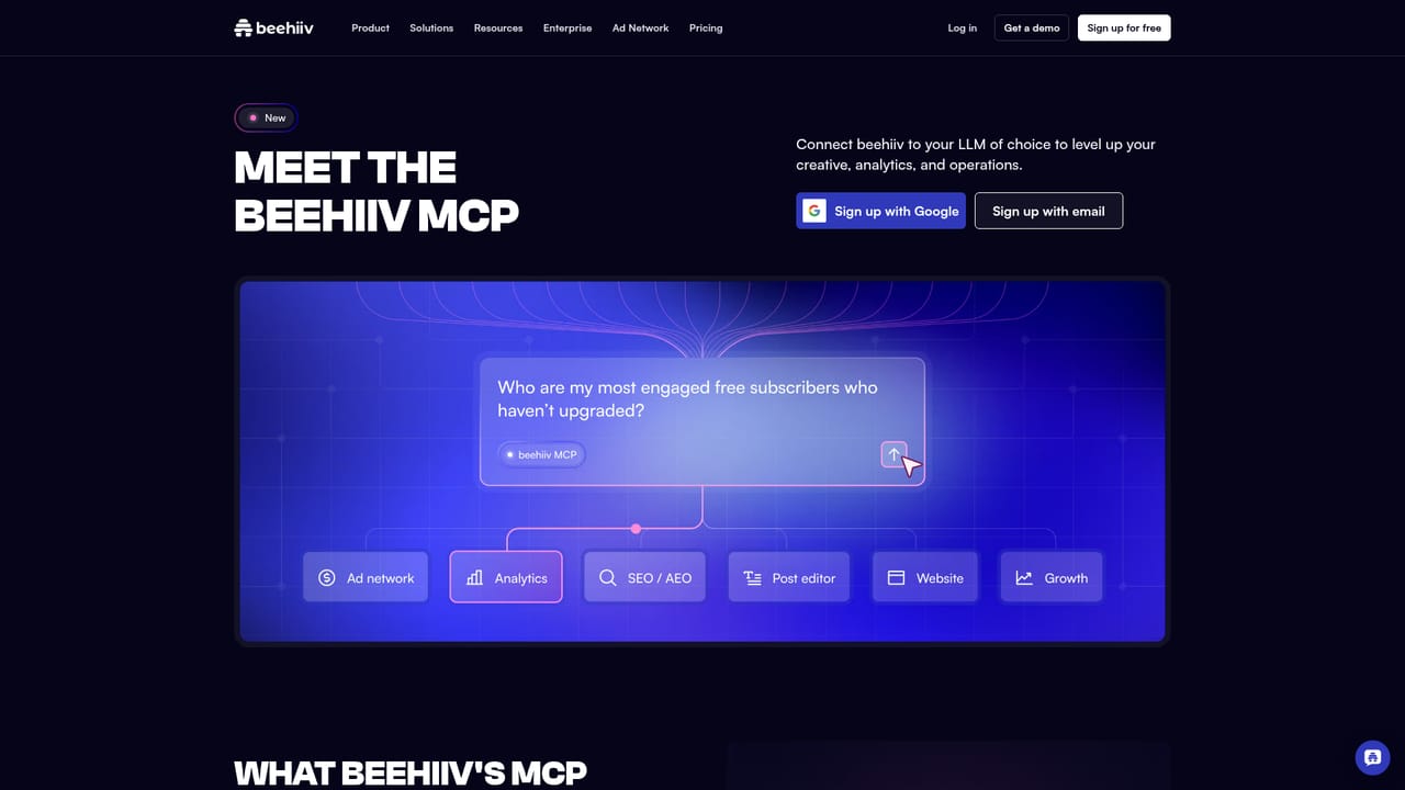 Beehiiv — Connect the MCP for audience analysis