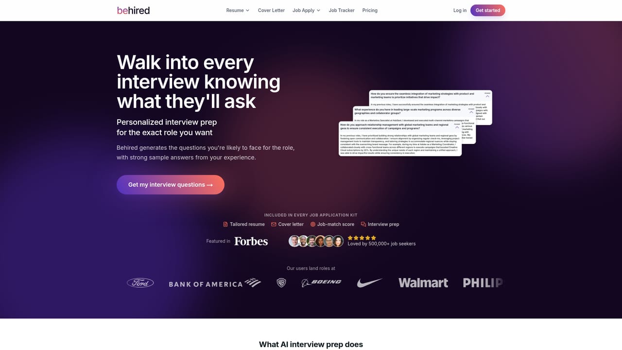 Behired — Prepare for the interview