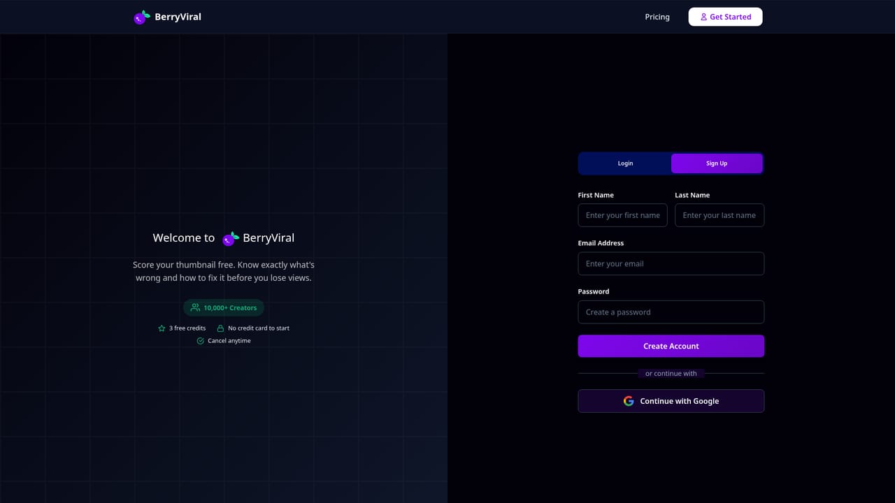 BerryViral — Sign in to BerryViral