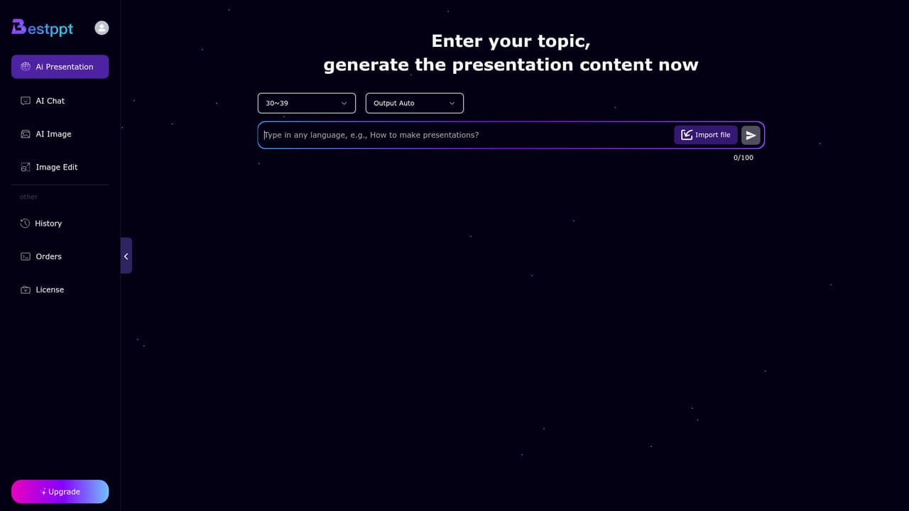 Bestppt.ai — Start the AI presentation generator