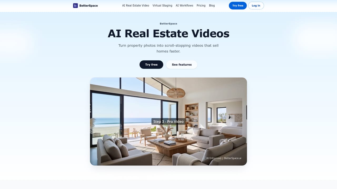 BetterSpace — Upload photos or paste a listing link
