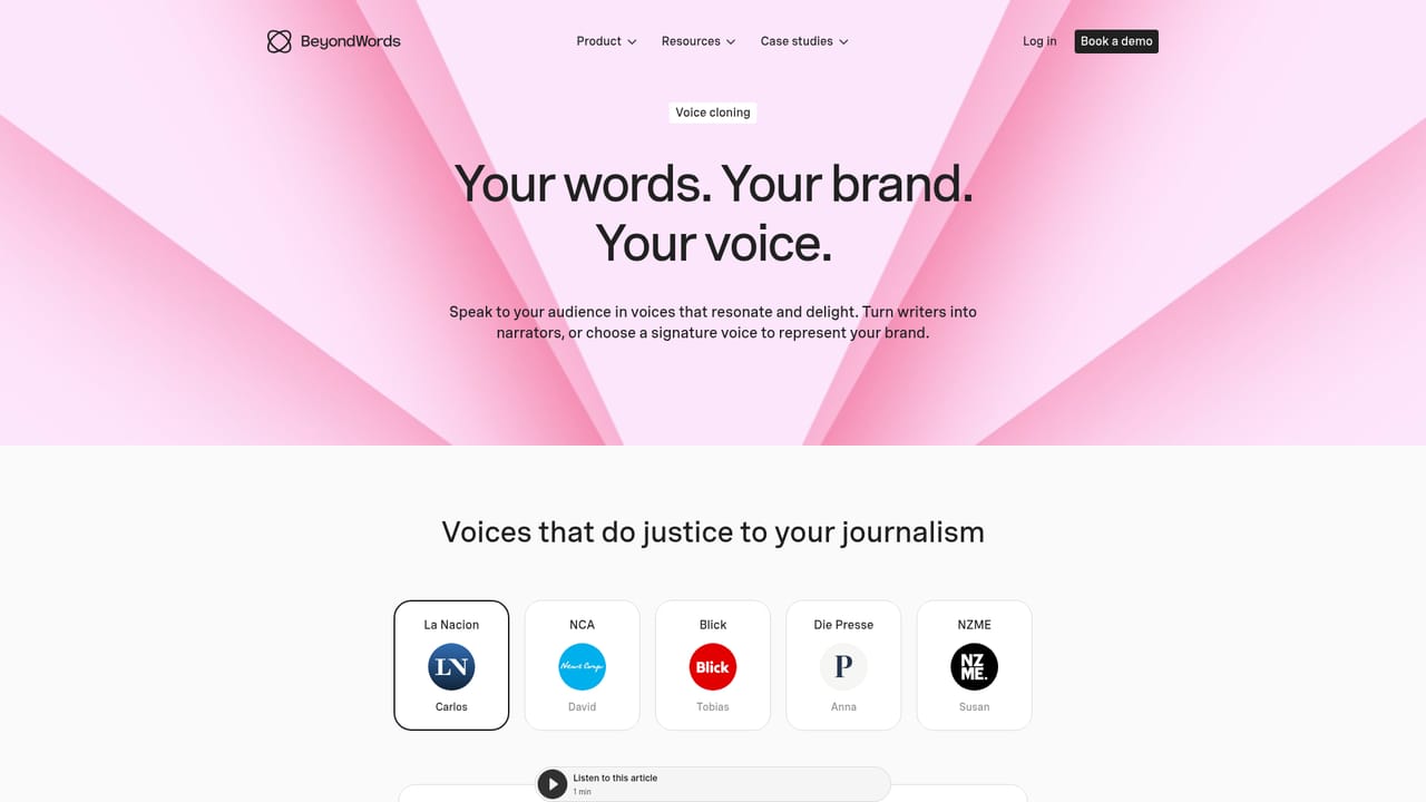 BeyondWords — Pick a voice approach