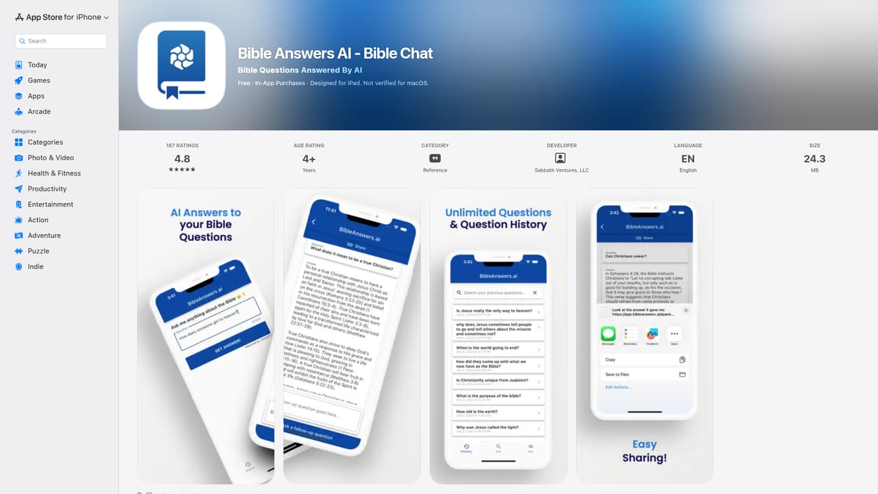 Bible Answers AI — Pick your platform